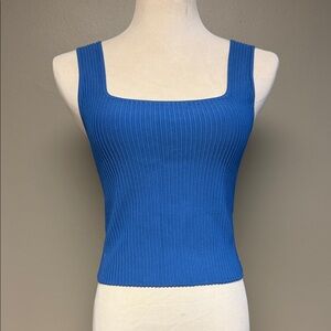 Madewell Ribbed Knit Square Neck Tank Top — Size M